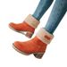 Large Cotton Shoes Autumn/winter Midsole Thick Heel Suede Snow Boots Size 43_vogvips.com