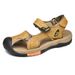 Men's Summer Sandals, Men's Outdoor Closed-Toe Beach Shoes, Genuine Leather, Casual, Soft Sole, Wear-Resistant And Non-S_vogvips.com