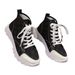 Women's Breathable Knit Sneakers - Lightweight Floral Mesh Walking Shoes For Travel/Gym (Black/Khaki/Pink) - EU 36-43_vogvips.com