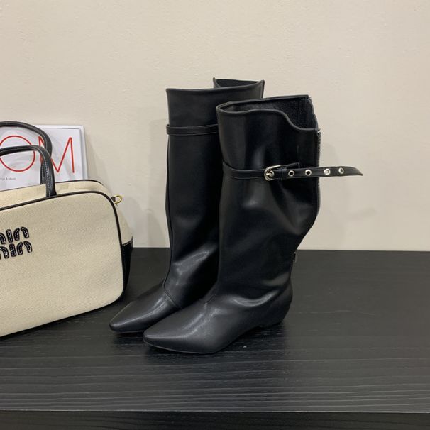 678-1~Wedge Heel French Pointed Toe Over-The-Knee Long For Women, 2026 New High-Tube Stacked Boots_vogvips.com