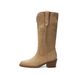 Binli Genuine New Western Knight Leather Over-the-Knee Long Slip-On Square Heel High Women's Boots_vogvips.com
