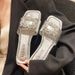 Foreign Trade Plus-size Women's Shoes 2025 Summer New Style Rhinestone Square-toed Slippers Wish European And American Flat For Women_vogvips.com