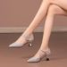 Comfortable Soft Leather Party High A Sense Of Sophistication Gold Sandals For Women With Chunky Heels 2025 New Style To_vogvips.com