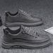 Spring Men's Shoes 2024 New Spring And Autumn Sports Casual Leather Shoes Men's Board Shoes Black Non-slip Waterproof Chef Labor Protection_vogvips.com