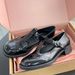 26xx Correct Logo 1 High Version Home Brogue Carved T-Strap British Style Mary Jane Shoes For Women Genuine Leather Chunky Heel Loafers_vogvips.com