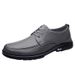 Men's Leather Casual Shoes Loafers Soft Sole Soft Surface Dad Shoes Lace-up Men's Shoes Single Shoes_vogvips.com