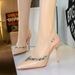 Elegant Women's High Heel Dress Shoes With Rhinestone Straps - Pointed Toe Stiletto Pumps For Parties & Evening Events (Colors: Red/Black/Nude)_vogvips.com