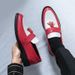 Euro Step Formal Tassel Business 2025 New Brogue Leather Shoes Men's Height Increasing Slip-On Loafers Men_vogvips.com