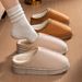 Women's Shoes Cotton Slippers For Men And Women Winter Thick Soled Plush Cotton Slippers New Winter Plus Velvet Couple Home Cotton Slippers_vogvips.com
