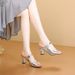 Comfortable And Versatile High-heeled Slippers For Women, 2026 New Summer Model, Soft Leather Chunky Heel Slip-on_vogvips.com