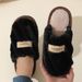 Furry For Women, Autumn And Outdoor Non-Slip Indoor Thick Sole Home Fluffy Slippers, Winter Warm Cotton Slippers_vogvips.com