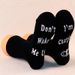 Men's and women's creative casual cotton socks sole letter non-slip adhesive floor socks_vogvips.com