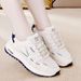 New Spring And Autumn Women's Breathable Mesh Sports Shoes, Korean Style Thick-soled Casual Soft-soled Running Dad Shoes_vogvips.com