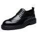 Euro Step New British Brogue Carved Business Derby Men's Trendy Casual Leather Shoes_vogvips.com