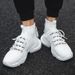 Cross-Border High-Top Sneakers Lightweight Thick-Soled Large Size Men Black Breathable New Summer Flat Heel Sports_vogvips.com