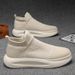 Fashion Male Shoes Mesh Thick Platform Men's Casual Sneakers Fashion Sports Knitted Breathable Light Running Shoes Zapatillas Hombre_vogvips.com