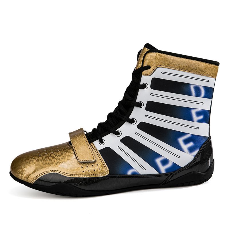 New Men's And Women's Boxing Shoes, Sanda Shoes, High Top Comprehensive Training Shoes, Wrestling Shoes, Long Boots, Boxing Shoes_vogvips.com