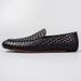 Super Comfortable Soft-surface Breathable Woven Casual Shoes For Men Sheep Lining Cow Leather Pad Slip-on Loafers_vogvips.com