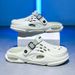 Men’s Shoes New Summer Anti Slip Wear Resistant Shit Stepping Feeling Closed Toe Slippers Thick Soled Outdoor Wear Two Way Sandals_vogvips.com