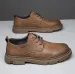 Cow Leather Autumn Platform For Fashion Casual Derby Shoes Male Low Top Work Ankle Boots Men 250612_vogvips.com