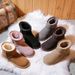 Women's Shoes Autumn And Winter Snow Boots Women's Short Tube Women's Shoes Short Boots Versatile Students Cowhide Warm Plus Velvet Non Slip_vogvips.com