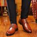 Euro Step Brogue Carved Men's Size British Style Lace-up Business Formal Large Korean Version Leather Shoes Men 45-46-47_vogvips.com