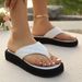plus Size Women's Thick Sole Flip Flops round Toe Stylish Sandals_vogvips.com