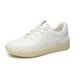Men's White Top Layer Cowhide Leather Shoes Soft Breathable Low Top Skateboard Sneakers Casual Trendy Versatile Soft Sole_vogvips.com