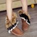 New Snow Boots For Women, Mid-Calf Wholesale Boots, Fox Fur, Export Women's Cotton Shoes, Winter_vogvips.com