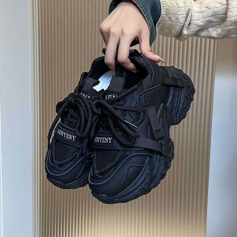 2026 Spring New Korean Style Breathable Dad Shoes For Women, Ins Student Casual Shoes, Thick-Soled Running Sneakers,_vogvips.com