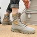 New Men's Shoes Tongue One High Top Casual Shoes Outdoor Thick Soles Wear Shoes_vogvips.com