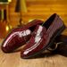 Large Size 48 Leather Breathable Sleeve Feet Loafers British Style Pointed Wedding Shoes_vogvips.com