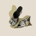 36-43 Large Size Women's Shoes 41 European And American Shaped High Heels Colorful Crystal Heel Slippers Open Square Toe_vogvips.com