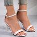 The New Fashion All Match The High Sense Fashion One Line Belt Women High Heels Sandals Women_vogvips.com