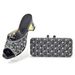 The party with high heels hot diamond pattern round head wearing sandals with a pie bag bag shoes bag set_vogvips.com