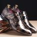 2559 【 People's Collection 】 British Plus Size Pointed Men's Hairstylist, Nightclub Shoes, Korean Version Trendy Patent Hairstylist, Shoes,_vogvips.com