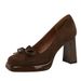 9987-H81 Mary Jane Women's Sho, Square Toe, Platform High Heels, Suede, Bow Decoration, Shallow High-heeled Single_vogvips.com