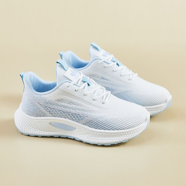 Flying Woven Sports Shoes Female Students Running Casual Shoes Heightening Shoes Street Shoes_vogvips.com