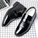 European Warm Series Business Formal Winter Fleece-Lined Glossy Warm Cotton For Work Commuting Style Men's Leather Shoes_vogvips.com