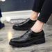 Euro Step Formal British Style Lace-up 2025 Spring And Autumn Brogue Floral Men's Casual Leather Shoes_vogvips.com