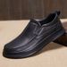 New leather thick sole line comfortable men's shoe cover foot flat warm leather shoes_vogvips.com