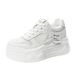 Summer Tranparent Mall Height Increaing Women' 2025 New Hundred Matching Kirt Breathable Meh Thick Ole White_vogvips.com