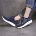 Large Size Single Shoe New British Height Increasing Sports Women's Shoes Slope Heel Lace Up Running_vogvips.com