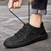 Men's Leather Loafers Breathable Casual Shoes, Spring And Autumn Lace-Up Casual Shoes, Men's Leather Shoes Trendy Goodye_vogvips.com