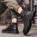 European Warm Series Men's Martin 2025 Autumn New Side Zipper British Style Motorcycle Leather Durable High-top Workwear Trendy Boots_vogvips.com