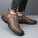 New Leather Spring Men's Shoes High-top Men's Heightening Tooling Martin Boots_vogvips.com