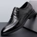 Men’s Soft Wrinkle Cowhide Derby Dress Shoes, Gradient Brown Comfort Business Leather Shoes_vogvips.com