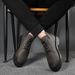 European Warm Series Men's Martin Boots Students, Breathable High Street Style British High-top Leather Boots, Black Motorcycle Trendy Shoes_vogvips.com