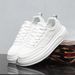 New Spring/Summer Men's Shoes, Stylish And Versatile Casual Sneakers, Thick Soled Height Increasing White Shoes, Korean Style Trendy Mesh Shoes X17_vogvips.com
