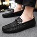 SHLIANG Fashion Four Seasons Men's Casual Loafers Big Size Non Slip Soft British Style Slip On Shoes Flat Driving Shoes For Male X0071_vogvips.com